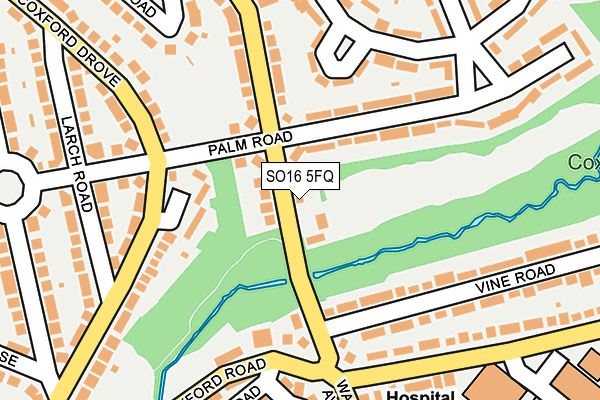 SO16 5FQ map - OS OpenMap – Local (Ordnance Survey)