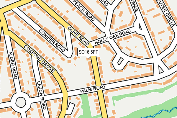 SO16 5FT map - OS OpenMap – Local (Ordnance Survey)