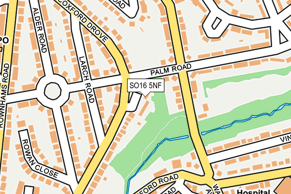 SO16 5NF map - OS OpenMap – Local (Ordnance Survey)