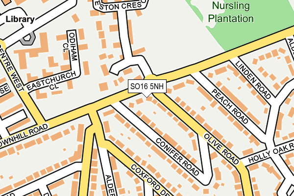 SO16 5NH map - OS OpenMap – Local (Ordnance Survey)