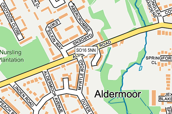 SO16 5NN map - OS OpenMap – Local (Ordnance Survey)