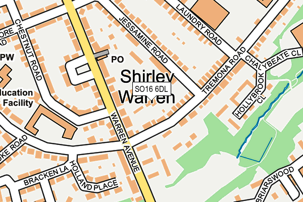 SO16 6DL map - OS OpenMap – Local (Ordnance Survey)