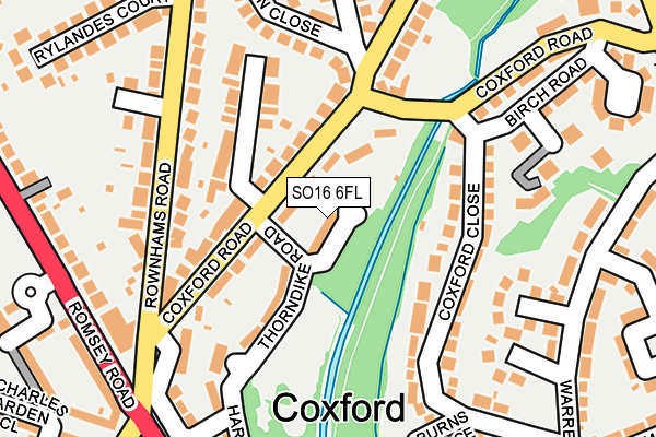 SO16 6FL map - OS OpenMap – Local (Ordnance Survey)