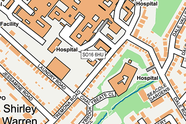 SO16 6HU map - OS OpenMap – Local (Ordnance Survey)