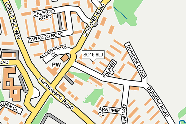 SO16 6LJ map - OS OpenMap – Local (Ordnance Survey)