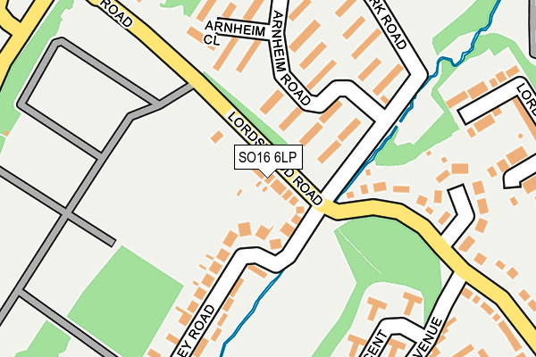 SO16 6LP map - OS OpenMap – Local (Ordnance Survey)