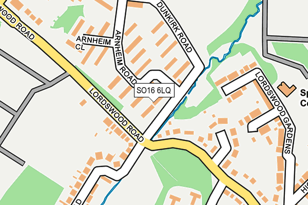 SO16 6LQ map - OS OpenMap – Local (Ordnance Survey)