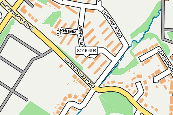 SO16 6LR map - OS OpenMap – Local (Ordnance Survey)