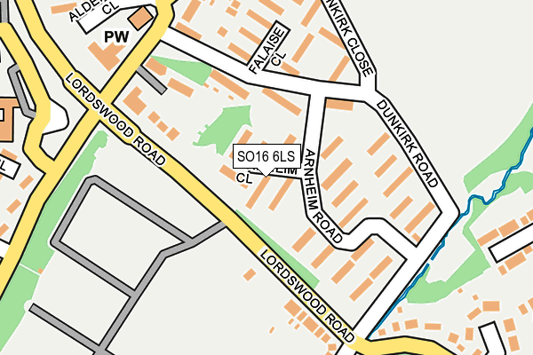 SO16 6LS map - OS OpenMap – Local (Ordnance Survey)