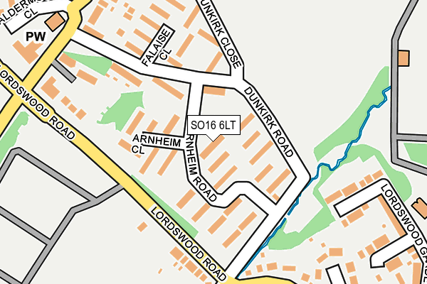 SO16 6LT map - OS OpenMap – Local (Ordnance Survey)
