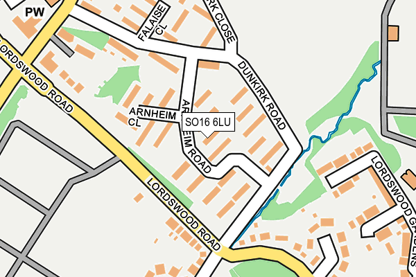 SO16 6LU map - OS OpenMap – Local (Ordnance Survey)