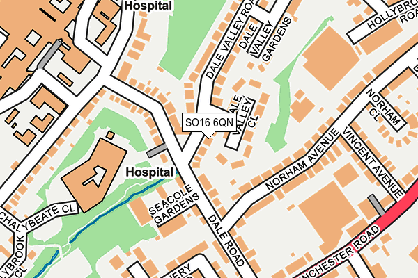 SO16 6QN map - OS OpenMap – Local (Ordnance Survey)