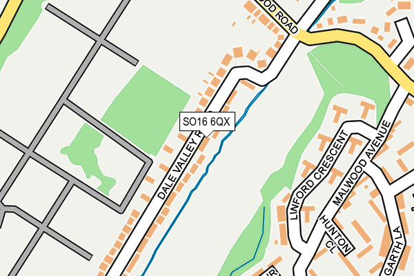 SO16 6QX map - OS OpenMap – Local (Ordnance Survey)