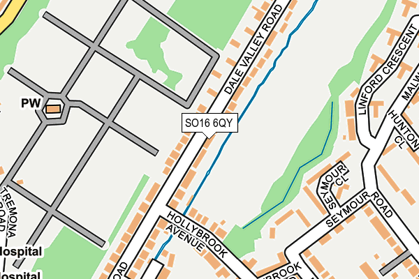 SO16 6QY map - OS OpenMap – Local (Ordnance Survey)
