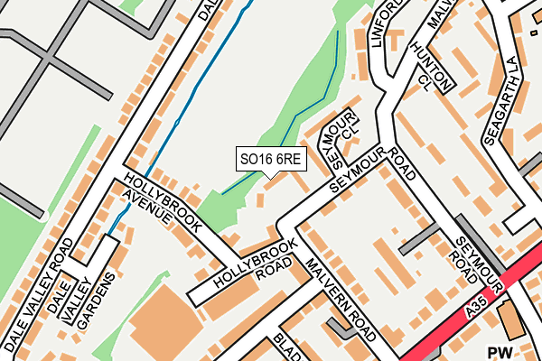 SO16 6RE map - OS OpenMap – Local (Ordnance Survey)