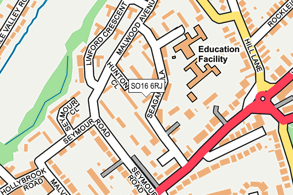 SO16 6RJ map - OS OpenMap – Local (Ordnance Survey)