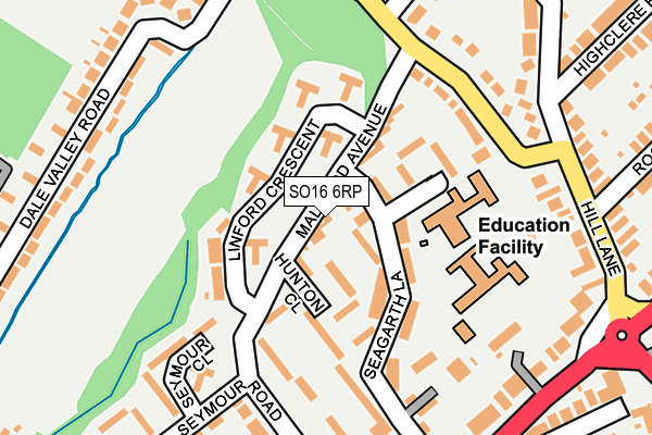 SO16 6RP map - OS OpenMap – Local (Ordnance Survey)