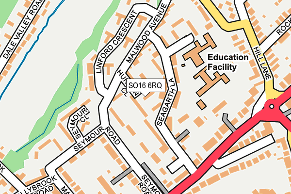 SO16 6RQ map - OS OpenMap – Local (Ordnance Survey)