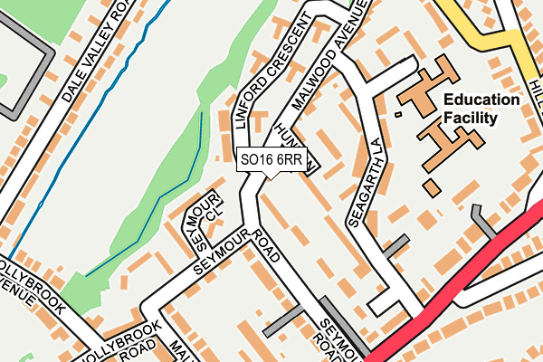 SO16 6RR map - OS OpenMap – Local (Ordnance Survey)