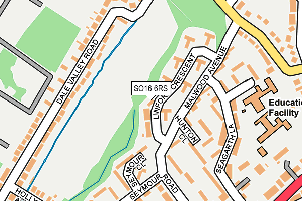 SO16 6RS map - OS OpenMap – Local (Ordnance Survey)