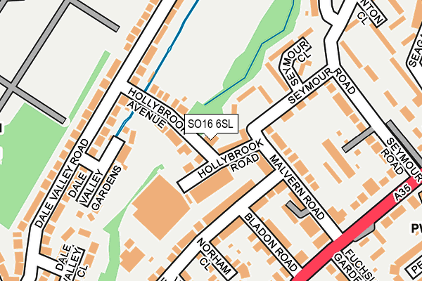 SO16 6SL map - OS OpenMap – Local (Ordnance Survey)