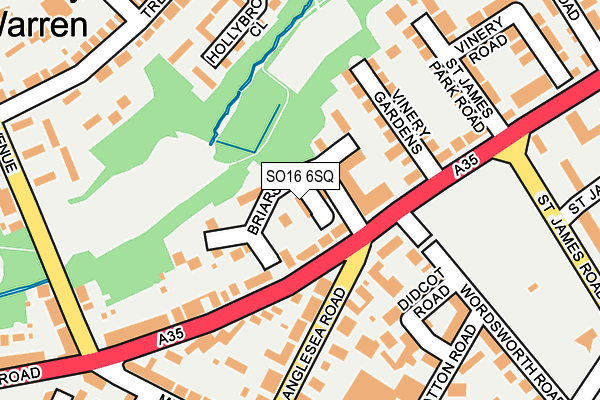 SO16 6SQ map - OS OpenMap – Local (Ordnance Survey)