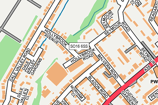 SO16 6SS map - OS OpenMap – Local (Ordnance Survey)