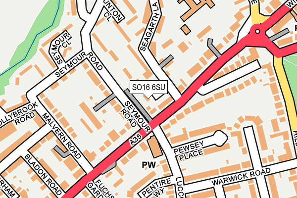 SO16 6SU map - OS OpenMap – Local (Ordnance Survey)