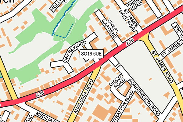 SO16 6UE map - OS OpenMap – Local (Ordnance Survey)