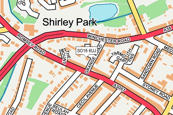 SO16 6UJ map - OS OpenMap – Local (Ordnance Survey)