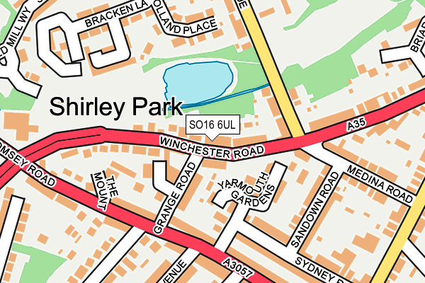 SO16 6UL map - OS OpenMap – Local (Ordnance Survey)