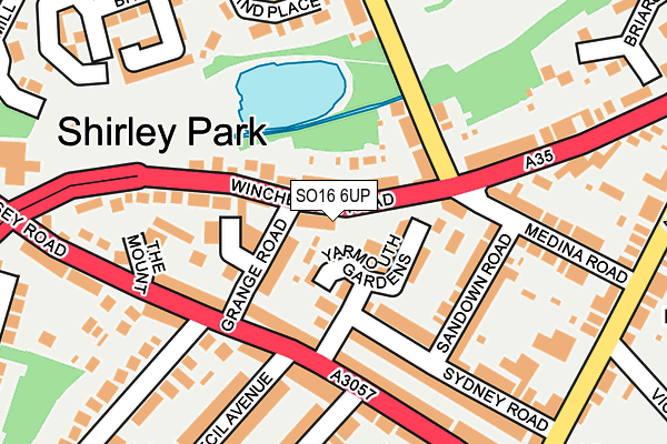 SO16 6UP map - OS OpenMap – Local (Ordnance Survey)