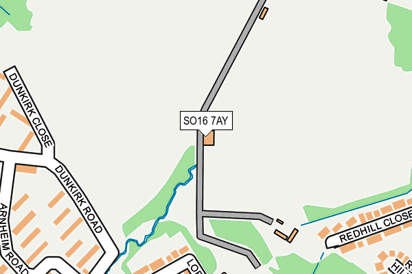 SO16 7AY map - OS OpenMap – Local (Ordnance Survey)