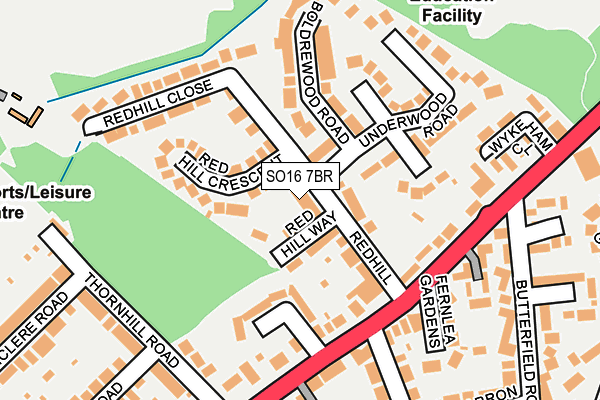 SO16 7BR map - OS OpenMap – Local (Ordnance Survey)