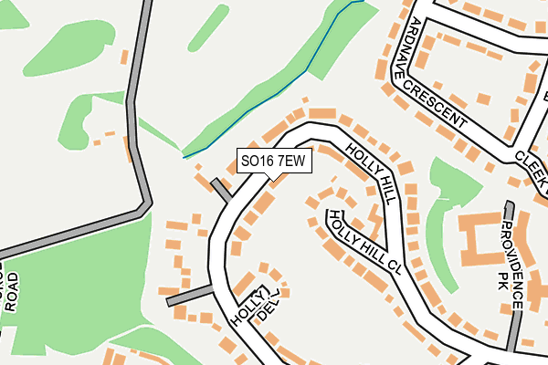 SO16 7EW map - OS OpenMap – Local (Ordnance Survey)