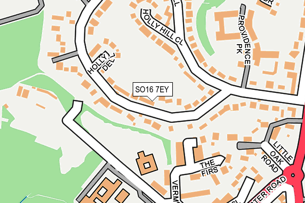 SO16 7EY map - OS OpenMap – Local (Ordnance Survey)