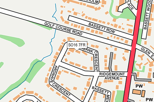SO16 7FR map - OS OpenMap – Local (Ordnance Survey)