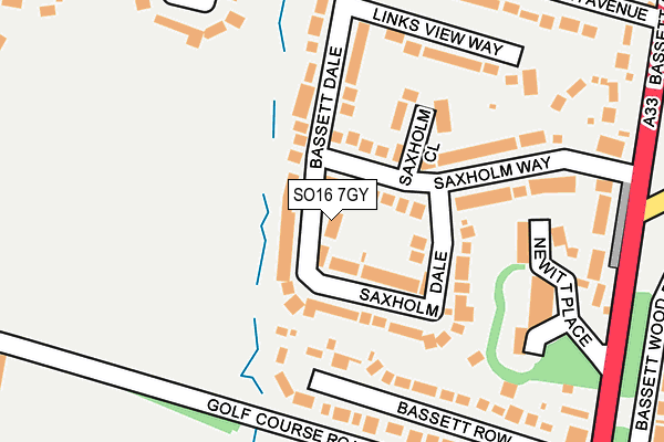 SO16 7GY map - OS OpenMap – Local (Ordnance Survey)