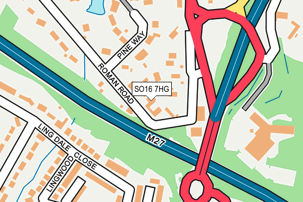 SO16 7HG map - OS OpenMap – Local (Ordnance Survey)