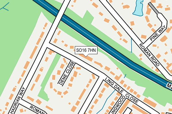 SO16 7HN map - OS OpenMap – Local (Ordnance Survey)