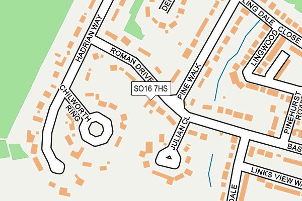 SO16 7HS map - OS OpenMap – Local (Ordnance Survey)