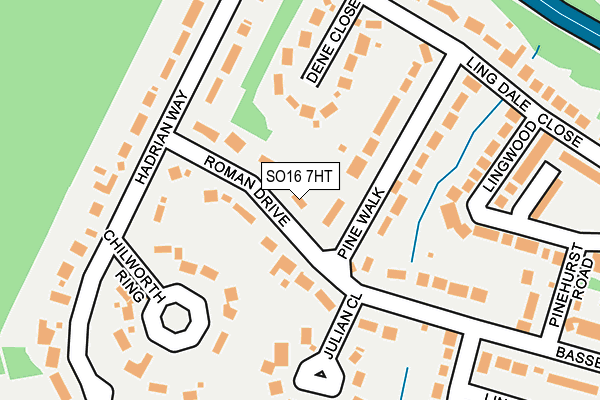 SO16 7HT map - OS OpenMap – Local (Ordnance Survey)