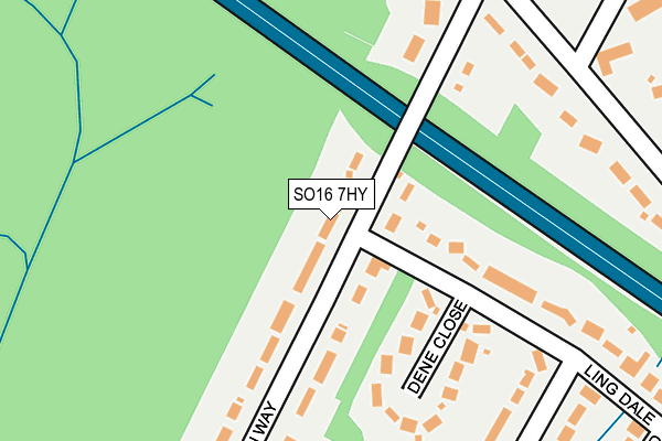 SO16 7HY map - OS OpenMap – Local (Ordnance Survey)