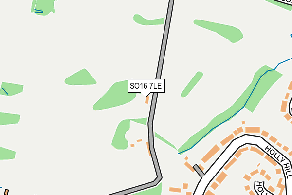 SO16 7LE map - OS OpenMap – Local (Ordnance Survey)