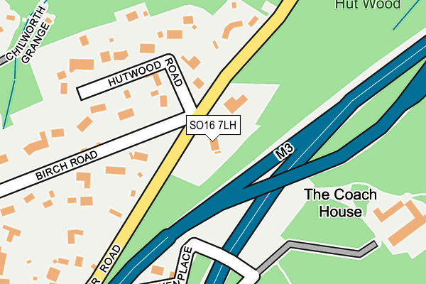 SO16 7LH map - OS OpenMap – Local (Ordnance Survey)