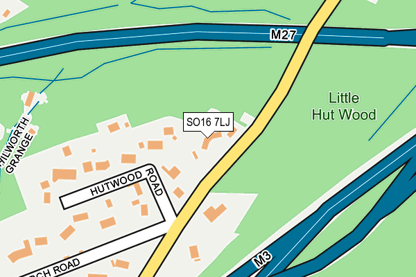 SO16 7LJ map - OS OpenMap – Local (Ordnance Survey)