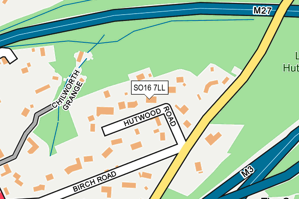 SO16 7LL map - OS OpenMap – Local (Ordnance Survey)