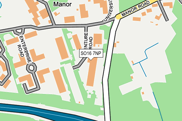 SO16 7NP map - OS OpenMap – Local (Ordnance Survey)