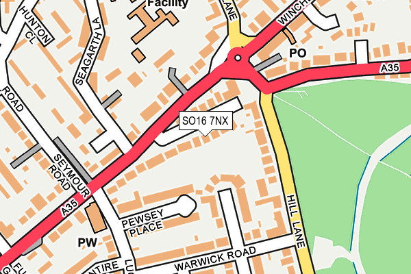 SO16 7NX map - OS OpenMap – Local (Ordnance Survey)
