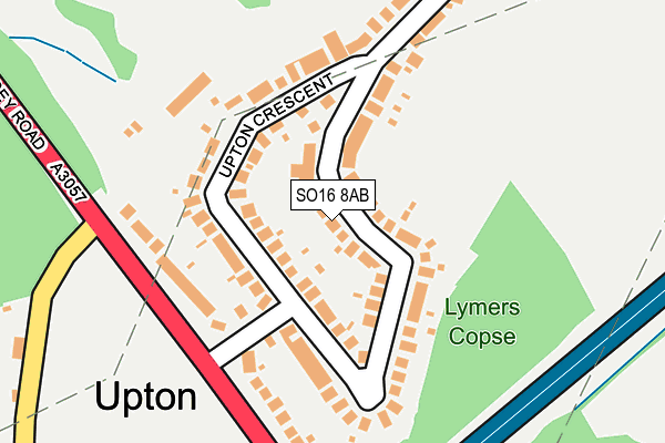 SO16 8AB map - OS OpenMap – Local (Ordnance Survey)